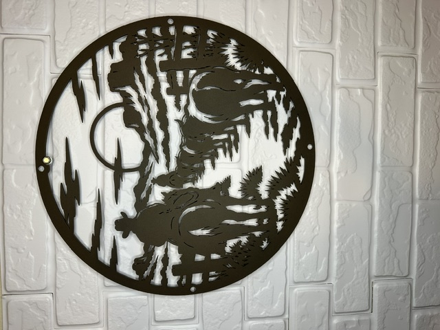 Western cattle metal wall art, laser cut by White Bear Fabrication